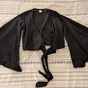 Karma Nepal Craft Tie-Front Kimono Cardigan